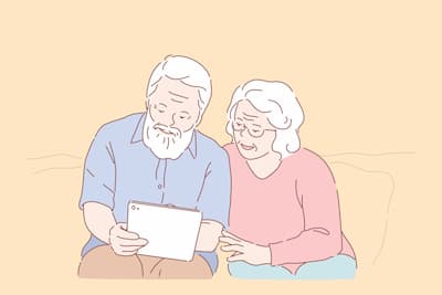 cartoon-elderly-couple