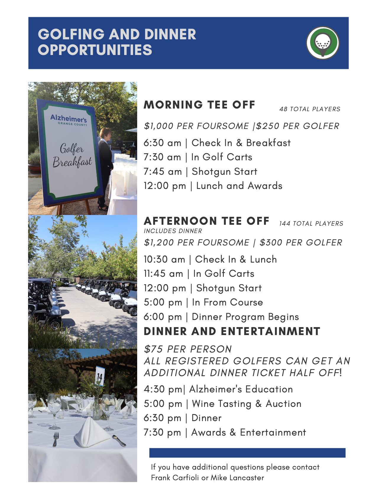 Save The Date: 2020 AlzOC Golf to End Alzheimer's